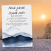Simple Mountain View "Tied the Knot!" Elopement Announcement Card, We are Married, Elopement Wedding Announcement Cards #355 elopement355