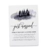 We Are Married Announcement, "Just Married!" , After Wedding Announcement Flat Cards, Marriage Announcement, Custom, Cloudy Design #356 elopement356