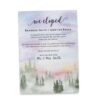 Dreamy We Eloped Wedding Elopement Announcement Card, Mountain and Misty Forest Wedding #414
