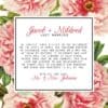 Vintage Floral Elopement Announcement Cards, Just Married Elopement Cards elopement86