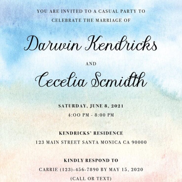 Boho Wedding Elopement Announcement And Party Reception Invitation Cards elopement430