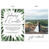 Elopement wedding announcement cards, pine trees, forest, just married #474