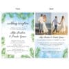 Summer beach wedding reception cards #490
