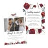 Nothing Fancy Just Love Red Roses Wedding Announcement Cards #493