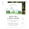 Mountain custom elopement announcement cards, with wedding picture and his and her vows#499