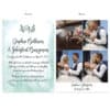 Personalized Emerald green elopement announcement cards #515