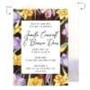Rustic flora springl wedding reception party invitation custom cards #529