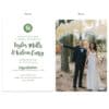 Green watercolor rustic wedding reception invitation personalize cards #531