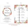 Personalized spring floral wedding reception invitation cards #538