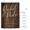 Rustic wedding reception invitation cards #542