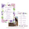Custom spring floral wedding reception invitation cards #547