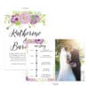 Spring floral ranunculus wedding elopement announcement custom cards #551