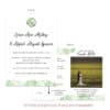 Green Minimalist Wedding Announcement Cards Custom #603