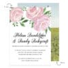 Pink Floral Wedding Elopement Announcement Cards #615