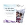 Custom Winter Snow Mountain Intimate Wedding Elopement Announcement Cards #619
