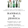 Casual Wedding Reception Invitation Cards - Marriage Reception Card, Amazing Invitation Set , Rustic Bottle Theme elopement306