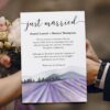 Just Married Lavender Farm Elopement Announcement Cards, Wedding Elopement Card, Announcement Cards
