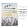 Winter Just Love Wedding Elopement Announcement Card, Misty Forest Destination Wedding elopement421