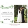 Mountain Elopement Wedding Announcment Cards Personalized #636