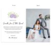 Purple Flower Bouquet Elopement Intimate Wedding Announcement Cards #638