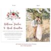 Spring and Floral Intimate Wedding Elopement Announcement Card Personalized #657