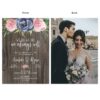 Floral Rustic Wedding Reception Party Invitation Cards, Personalized