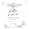 Gray Watercolor Wedding Reception Party Invitation Cards Personalized