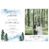 Scenic Watercolor Wedding Reception Party Invitation Custom Cards
